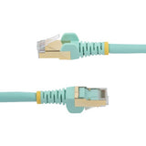StarTech.com 3m CAT6a Ethernet Cable - 10 Gigabit Shielded Snagless RJ45 100W PoE Patch Cord - 10GbE STP Network Cable w/Strain Relief - Aqua Individually Tested/Wiring is UL Certified/TIA