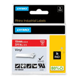 Dymo 1805422 Ribbon Vinyl white on red 12mmx5,5m for Dymo Rhino 6-19mm/24mm