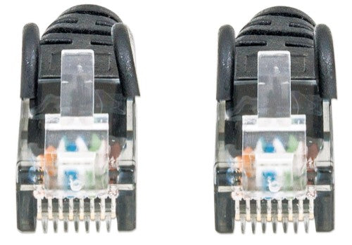 Intellinet Network Patch Cable, Cat6, 1.5m, Black, CCA, U/UTP, PVC, RJ45, Gold Plated Contacts, Snagless, Booted, Lifetime Warranty