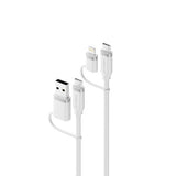 ALOGIC 4-in-1 100W Silicone Flexible Universal Charging Cable 1.5m | USB-C, USB-A and Lightning