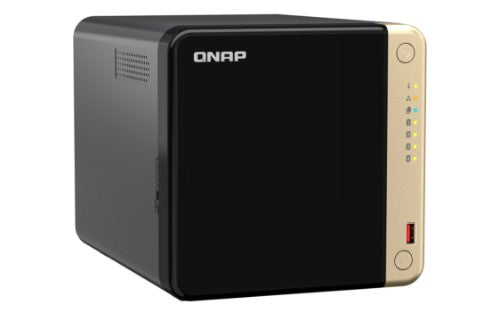 QNAP TS-464 NAS Tower Intel® Celeron® N5095 8 GB DDR4 32 TB HDD QNAP Turbo System Black, Gold