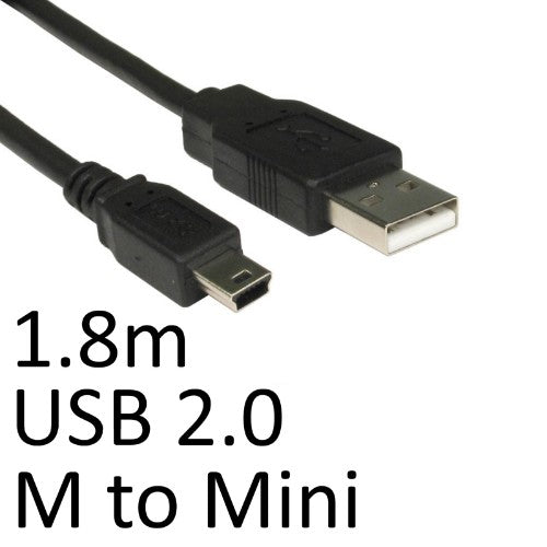 Cables Direct 99CDL2-0622 USB cable USB 2.0 2 m USB A Mini-USB B Black