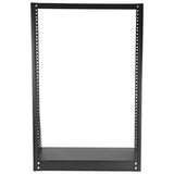 StarTech.com 2-Post 16U Heavy-Duty Desktop Server Rack, Small Open Frame 19in Computer Rack, Compact Network Rack for AV / Studio / Data / IT Equipment, TAA Compliant - Free Standing Two-Post Home/Office Rack
