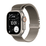 Apple Watch Ultra 3 GPS + Cellular 49mm Natural Titanium Case with Natural Titanium Milanese Loop - Small