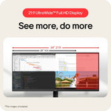 LG UltraWide U5 Monitor (34U511A) - 34-inch 21:9 UltraWide™ WFHD (2560x1080) IPS Display, sRGB 99%, HDR400, 100Hz Refresh Rate, Eye-Care Features, Clutter-free Design, Height Adjustable