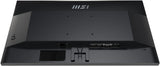 MSI Pro MP245G 24 Inch Monitor, FHD (1920 x 1080), 100Hz, IPS, 1ms, 1x HDMI 1.4b, 1x DP 1.2a output, 1x D-Sub(VGA), Built-in Speakers, Anti-Glare, Anti-Flicker, Less Blue light, TÜV Certified, VESA, Kensington, Black