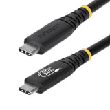 StarTech.com 2m (6ft) USB4 Cable, 20Gbps, USB-IF Certified USB-C Cable, 240W PD EPR, 4K 120Hz DP 2.1, TPE Jacket, Black USB-C Cord
