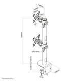 Neomounts FPMA-D960DVBLACKPLUS Monitor arm 17-49" - vertical installation