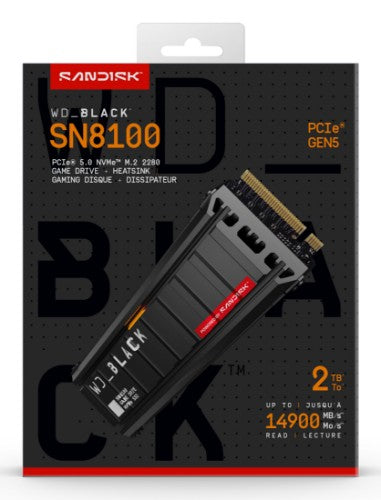 Western Digital Black WD_BLACK™ SN8100 NVMe™ SSD POWERED BY SANDISK 2 TB, [With Heatsink]