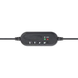 Manhattan Mono Over-Ear Headset (USB), Microphone Boom (padded), Retail Box Packaging, Adjustable Headband, In-Line Volume Control, Ear Cushion, USB-A for both sound and mic use, cable 1.5m, Three Year Warranty