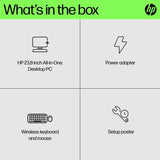 HP 24 -ck0000na AMD Ryzen™ 5 5625U 60.5 cm (23.8") 1920 x 1080 pixels All-in-One PC 8 GB DDR4-SDRAM 256 GB SSD Windows 11 Home Wi-Fi 5 (802.11ac) Black