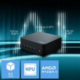 MSI Cubi Z AI 8M AMD Ryzen 5 8645HS Desktop PC, SFF, Mini Computer, HTPC, (16GB RAM, 512GB Storage, Windows 11 PRO), AMD Radeon Graphics/DDR5/Dual HDMI/Dual LAN/WiFi 6E/BT 5.3/VESA