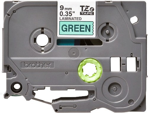 Brother TZE-721 DirectLabel black on green Laminat 9mm x 8m for Brother P-Touch TZ 3.5-18mm/6-12mm/6-18mm/6-24mm/6-36mm