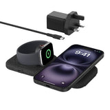 Belkin WIZ026MYBK mobile device charger Smartwatch, Smartphone, Headset Black USB Wireless charging Fast charging Indoor