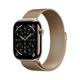 Apple Watch Series 11 GPS + Cellular 46mm Gold Titanium Case with Gold Milanese Loop - M/L