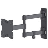 Manhattan Wall Mount for TV & Monitors (Full Motion), For screens 13" to 27", VESA compatibility: 75x75mm and 100x100mm - check the dimensions of the four mounting holes on back of screen to ensure it fits, Max 20kg, Black, Bracket