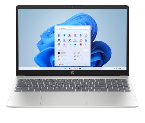 HP 15-fd0073na Intel® Core™ i3 i3-N305 Laptop 39.6 cm (15.6") Full HD 8 GB DDR4-SDRAM 512 GB SSD Wi-Fi 6 (802.11ax) Windows 11 Home Silver