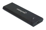 Manhattan M.2 NVMe SSD Enclosure, USB-C Female Connection, 10 Gbps (USB 3.2 Gen2 aka USB 3.1), UASP-compliant, SuperSpeed+ USB, Aluminum, Black, Three Year Warranty