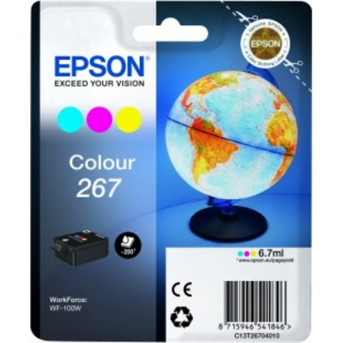 Epson C13T26704010/267 Ink cartridge color, 200 pages 6,7ml for Epson WF-100 W