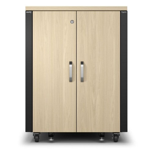 APC NetShelter Soundproof, 17U, Server Rack Enclosure, 230V, Maple
