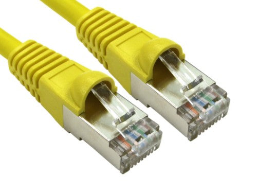 Cables Direct ART-100-HY networking cable Yellow 0.25 m Cat6a S/FTP (S-STP)