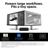 HP Z2 G9 Intel® Core™ i7 i7-12700 32 GB DDR5-SDRAM 1 TB SSD NVIDIA T1000 Windows 11 Pro Mini PC Workstation AI Workstation Black