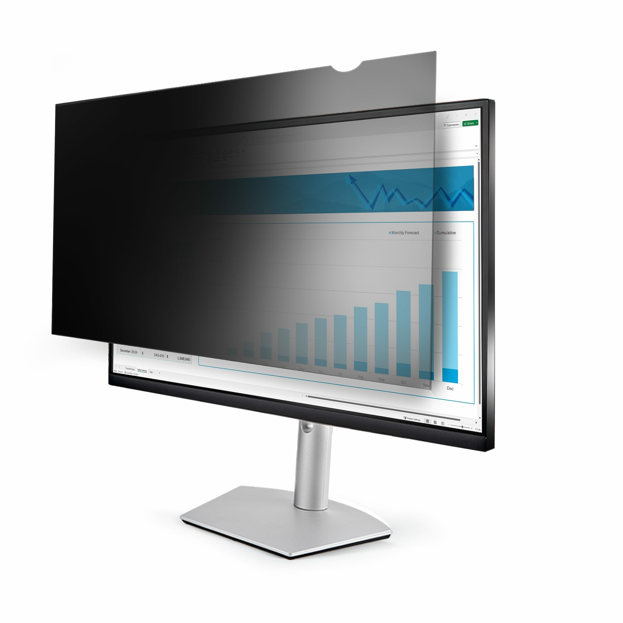 StarTech.com 25-inch 16:9 Computer Monitor Privacy Screen, Anti-Glare Privacy Filter w/Blue Light Reduction, Monitor Screen Protector w/+/- 30 Deg. Viewing Angle  - Monitors & Accessories - StarTech.com