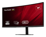Viewsonic VA VA3420C computer monitor 86.4 cm (34") 3440 x 1440 pixels UltraWide Quad HD LED Black