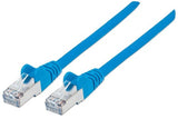 Intellinet Network Patch Cable, Cat6, 1m, Blue, Copper, S/FTP, LSOH / LSZH, PVC, RJ45, Gold Plated Contacts, Snagless, Booted, Lifetime Warranty