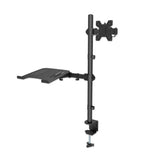 Manhattan Desk Mount for Monitors & Laptop Combo (Full Motion), For screens: 10-27", Laptop up to 17", Clamp Assembly, VESA compatibility: 75x75 and 100x100mm - check the dimensions of the four mounting holes on back of screen to ensure it fits, Max 8kg,