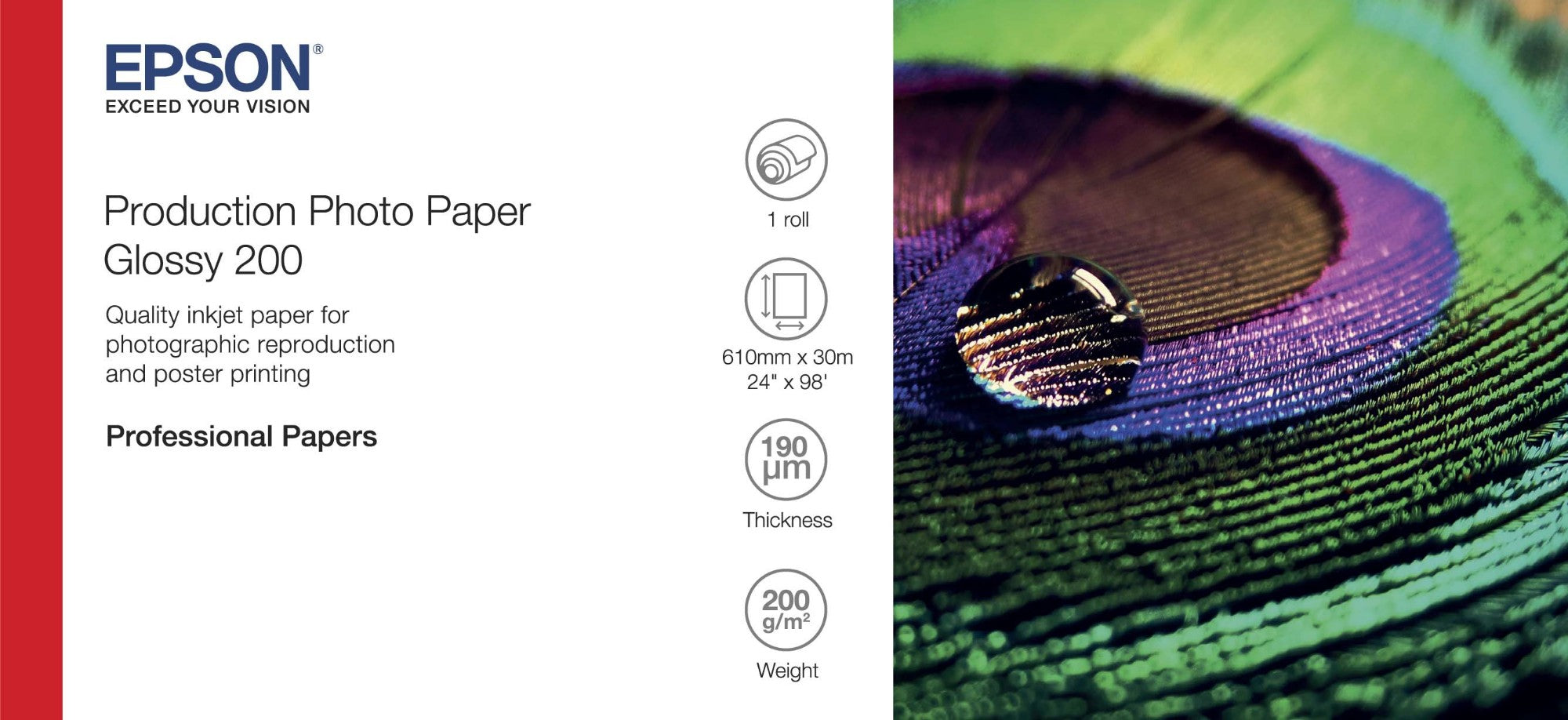 Epson Gloss 200 photo paper White  - AV & Photo - Epson