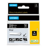 Dymo 1805436 Ribbon Vinyl white on black 19mmx5,5m for Dymo Rhino 6-19mm/24mm