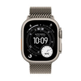 Apple Watch Ultra 3 GPS + Cellular 49mm Natural Titanium Case with Natural Titanium Milanese Loop - Medium