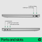 HP Chromebook 15a-nb0004na Intel® Core™ i3 i3-N305 39.6 cm (15.6") Full HD 8 GB LPDDR5-SDRAM 256 GB Flash Wi-Fi 6 (802.11ax) ChromeOS Silver