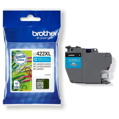 Brother LC-422XLC Ink cartridge cyan high-capacity, 1.5K pages for Brother MFC-J 5340