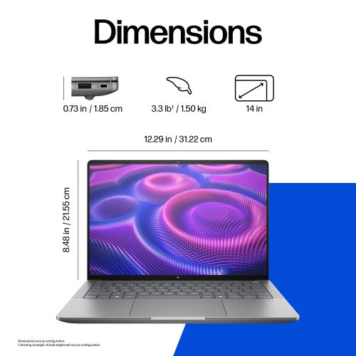 HP ZBook Ultra G1a Copilot+ PC AMD Ryzen AI Max PRO 380 Mobile workstation 35.6 cm (14") WUXGA 16 GB LPDDR5x-SDRAM 512 GB SSD Wi-Fi 7 (802.11be) Windows 11 Pro AI Workstation, AI PC Silver