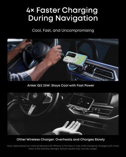 Anker B2933H11 mobile device charger Smartphone Black Cigar lighter Wireless charging Fast charging Auto