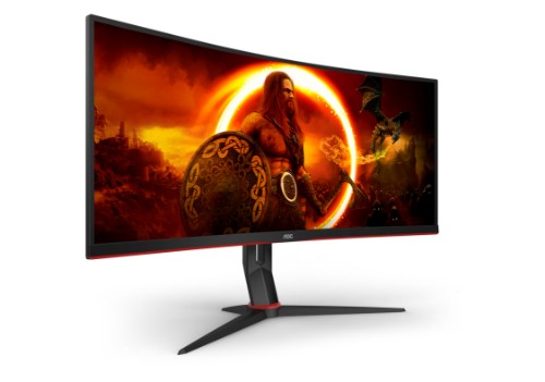 AOC G2 CU34G2XP computer monitor 86.4 cm (34") 3440 x 1440 pixels UltraWide Quad HD LED Black, Red