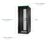 APC NetShelter SX, Networking Rack Enclosure, 42U, 1991H x 750W x 1200D mm, with Sides, Black