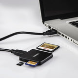 Hama USB 3.0 Multi-Card Reader, SD/microSD/CF, black