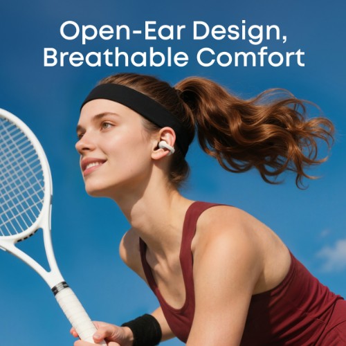 Soundcore C50i Wireless Open-Ear Clip-On Earbuds with Adaptive Comfort, white