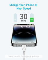 Anker Braided USB-C to Lightning Charging Cable 0.9 m, White
