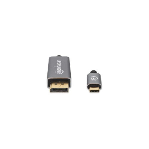 Manhattan USB-C to DisplayPort 1.4 Cable, 8K@60Hz, 3m, Male to Male, Not Bi-Directional, Black, Three Year Warranty