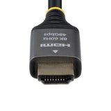 StarTech.com 1ft (30cm) Certified Ultra High Speed HDMI Cable, 8K 60Hz/4K 120Hz, HDMI 2.1 Cable with HDR10+ / eARC, 48Gbps, 8K HDMI Cord for Monitor/TV/Display, Flexible TPE Jacket