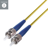 connektgear 15m Duplex Fibre Optic Single-Mode Cable OS2 9/125 Micron LC to ST Yellow 3-5 working days non cancellable non returnable