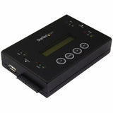 StarTech.com 1:1 Standalone Hard Drive Duplicator & Eraser, USB Thumb Drive and SATA HDD/SSD Disk Cloner & Eraser, LCD display, TAA Compliant, OS Independent