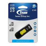 Team Group C141 USB flash drive 32 GB USB Type-A 2.0 Black, Yellow