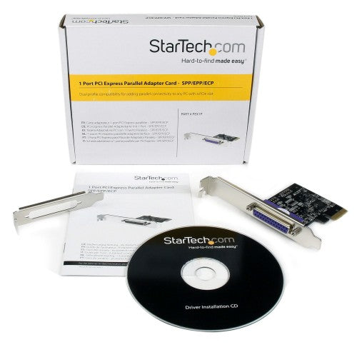 StarTech.com Newer version available PEX1P2: 1 Port PCI Express Dual Profile Parallel Adapter Card - SPP/EPP/ECP - 1x DB25 IEEE 1284 PCIe Parallel Card (PEX1P)