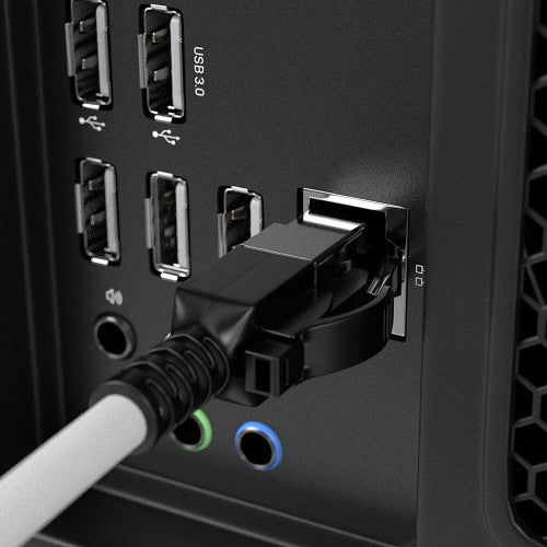 Lindy 2m Cat.6A S/FTP Locking Network Cable, Grey