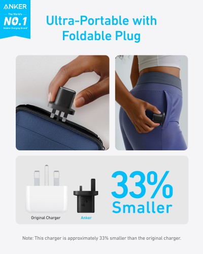 Anker USB-C Charger, 25W with USB-C Cable, Black